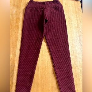 Maroon Croc Leggings Booty by Brabants